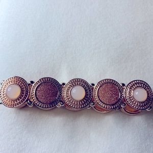 Rose gold and glitter stretchy bracelet